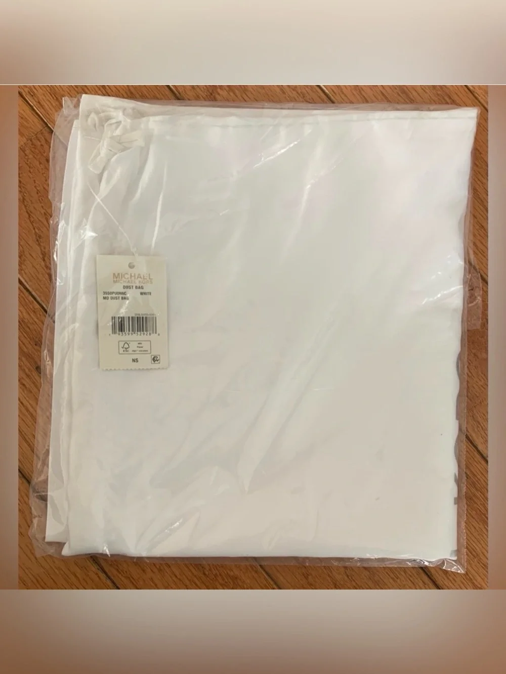 Michael Kors White Medium 16x15“ Dust Bag Storage Drawstring Cover Bag NWT